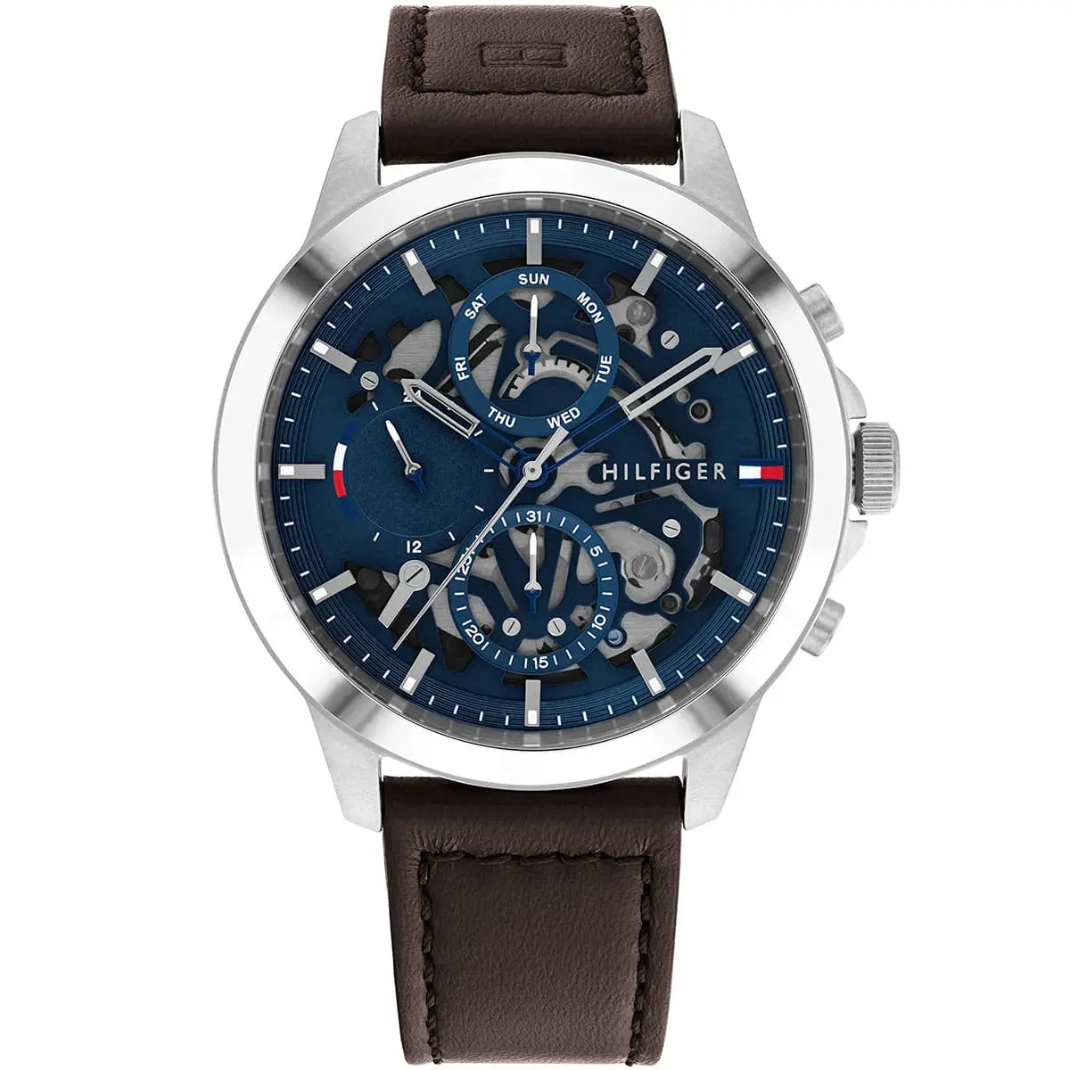1710476-tommy-hilfiger-watch-men-blue-dial-leather-brown-strap-quartz-analog-monthly-weekly-date-henry